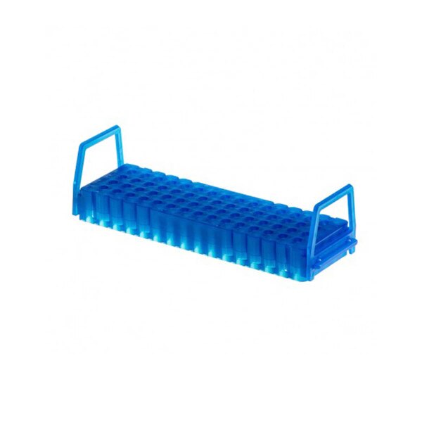 cryogenic vial rack, blue